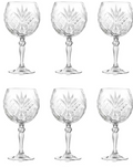 Set de 6 copas de cristal